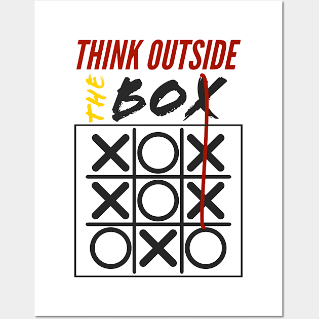 Think Outside The Box Toc Tac Toe Wall Art by BrightShadow